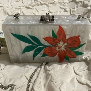 Sam Edelman Flower Acrylic Crossbody/Clutch